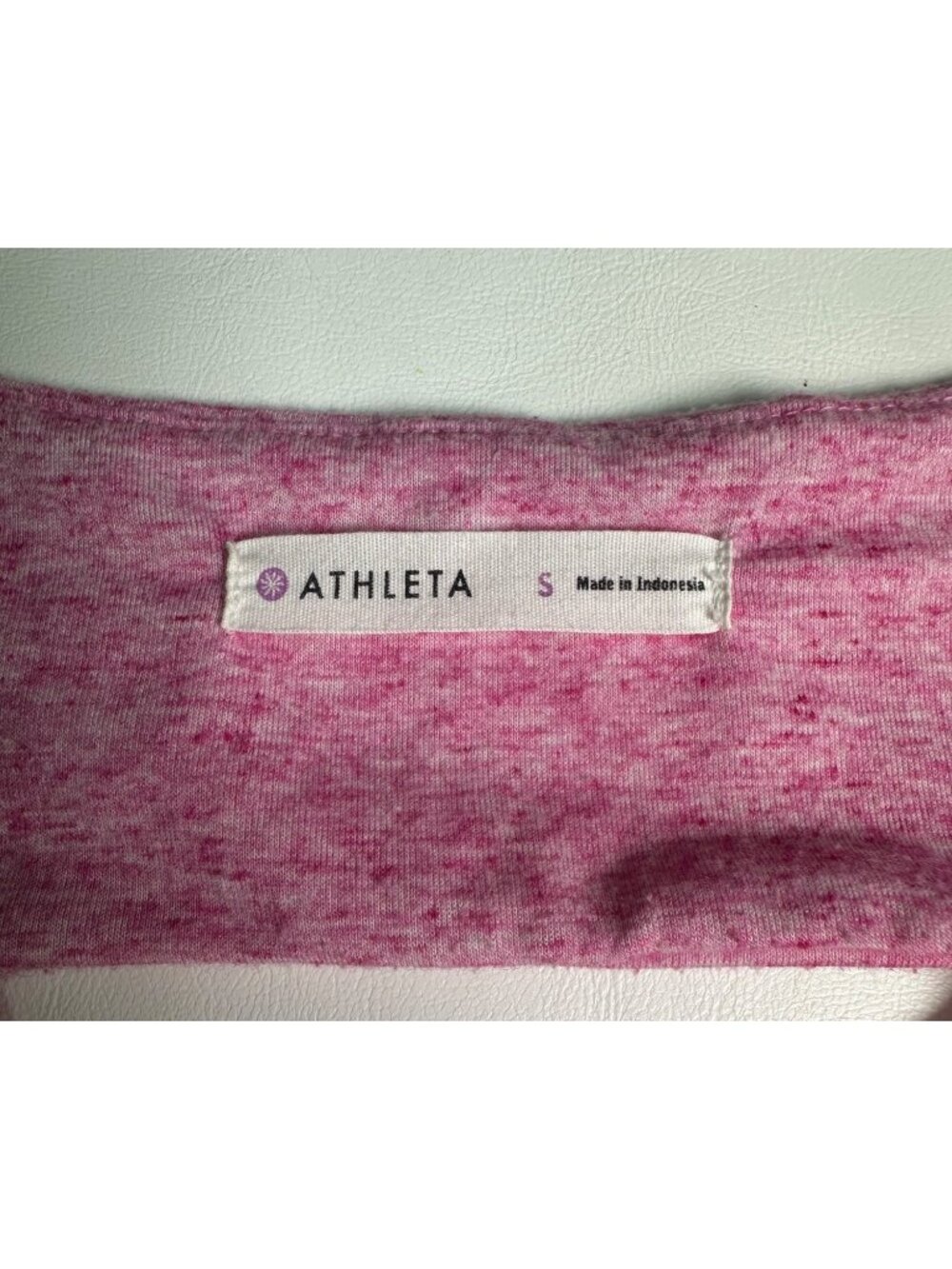 Athleta Charisma Dress Draped, Paradise Pink Heather, Keyhole Back, Size Small - Picture 5 of 6